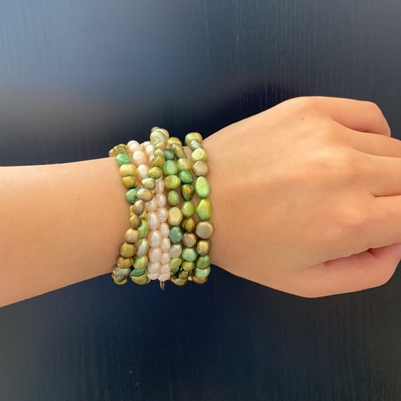 Hand Crafted Jewelry - Authentic fresh water pearl necklace earth